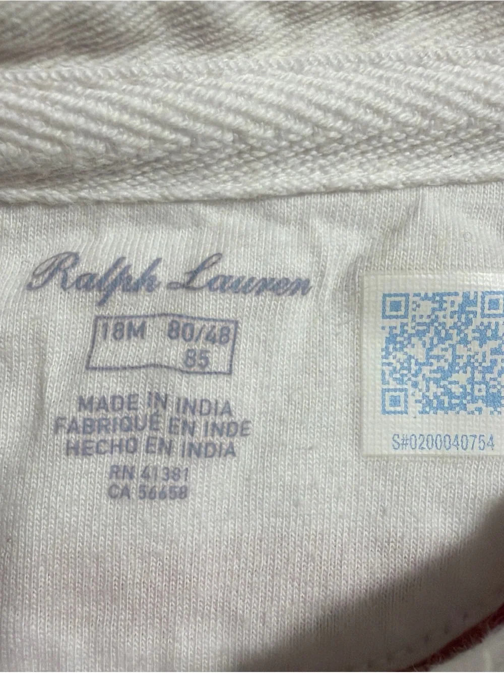 Ralph Lauren Red and White Striped Polo Shirt